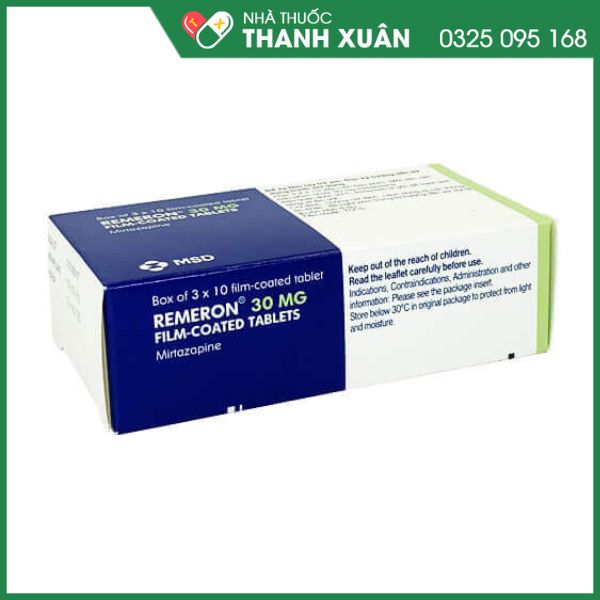 Remeron 30mg  trị các đợt trầm cảm nặng